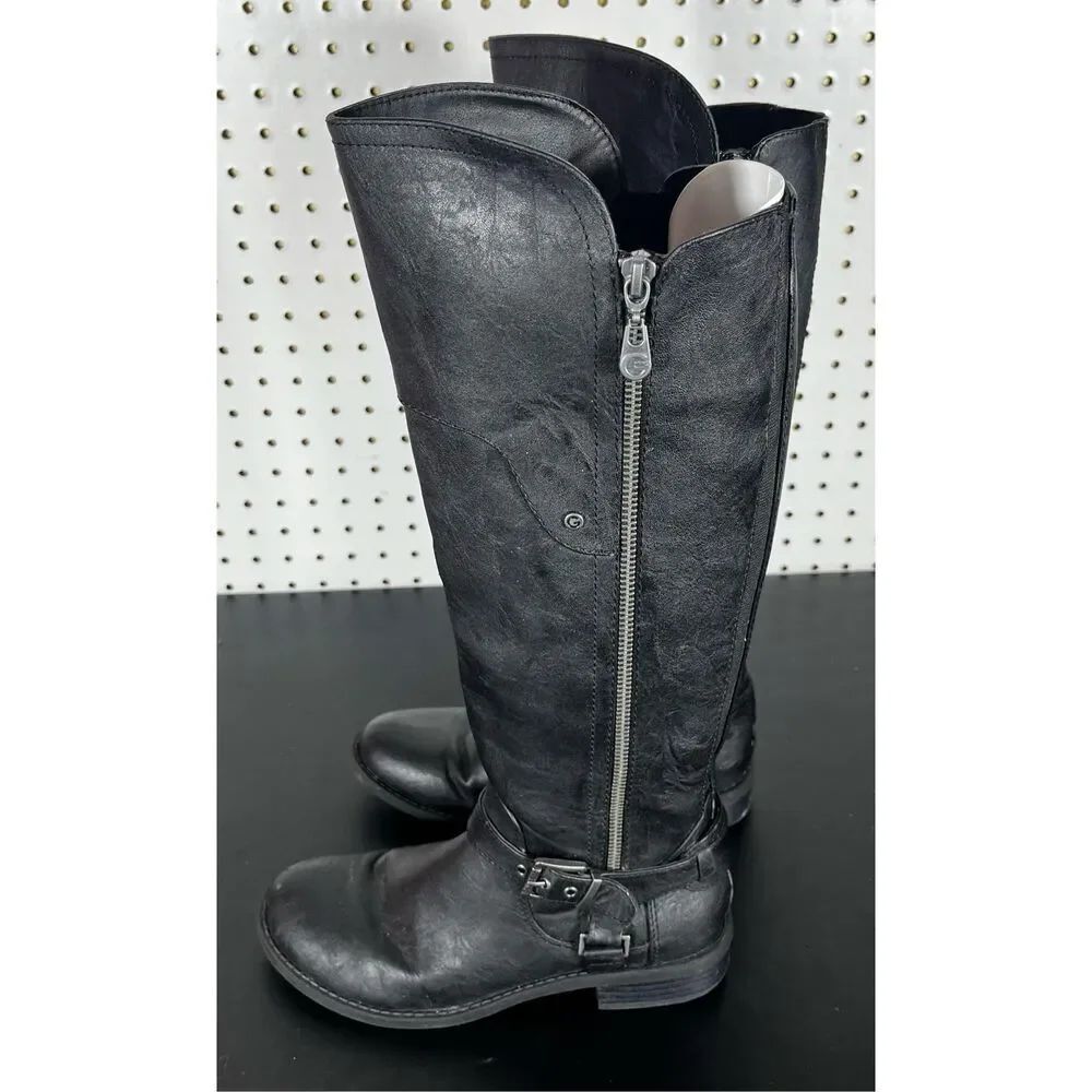 Guess leather knee high riding boots size 6.5